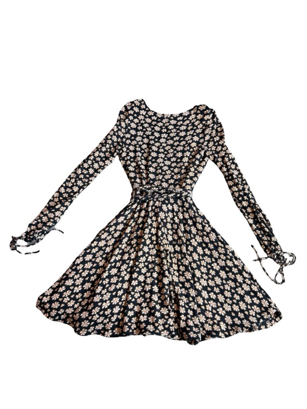 Free People Pradera Mini Dress Faux Wrap Stretchy Floral Print Comfy Size XS - Picture 10 of 16